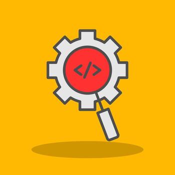 Optimization Filled Shadow Icon vector