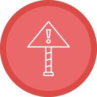 Caution Line Multi Circle Icon vector