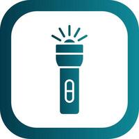 Flashlight Glyph Gradient Corner Icon vector