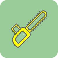 Chainsaw Glyph Gradient Corner Icon vector