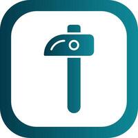 Hammer Glyph Gradient Corner Icon vector