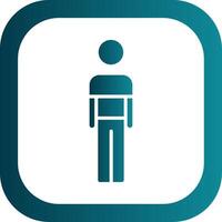 Person Glyph Gradient Corner Icon vector