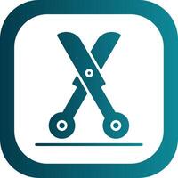 Shears Glyph Gradient Corner Icon vector