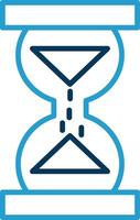 Hourglass Line Blue Two Color Icon vector