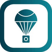 Parachute Glyph Gradient Corner Icon vector