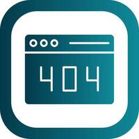 Error 404 Glyph Gradient Corner Icon vector