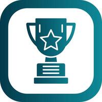 Trophy Glyph Gradient Corner Icon vector