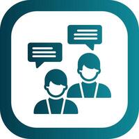 Conversation Glyph Gradient Corner Icon vector