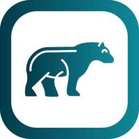 Bear Glyph Gradient Corner Icon vector