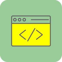 Coding Glyph Gradient Corner Icon vector