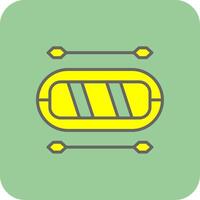 Raft Glyph Gradient Corner Icon vector