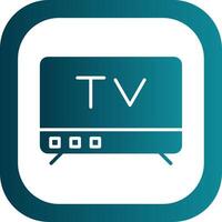 Tv Glyph Gradient Corner Icon vector