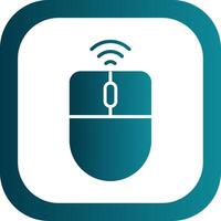 Wireless Mouse Glyph Gradient Corner Icon vector