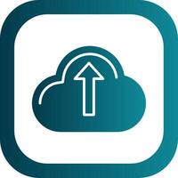 Cloud Uploading Glyph Gradient Corner Icon vector