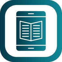 Ebook Glyph Gradient Corner Icon vector