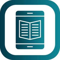 Ebook Glyph Gradient Corner Icon vector