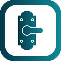 Door Lock Glyph Gradient Corner Icon vector