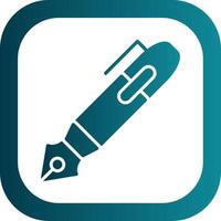 Pen Glyph Gradient Corner Icon vector