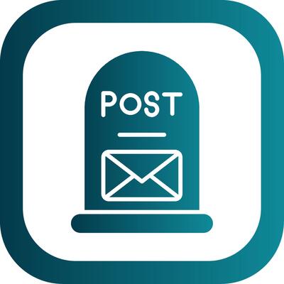 Post It Glyph Gradient Corner Icon