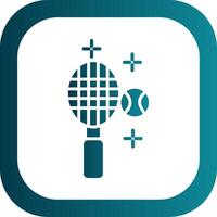 Tennis Glyph Gradient Corner Icon vector