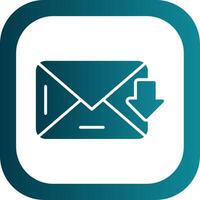 Inbox Glyph Gradient Corner Icon vector