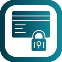 Secure Payment Glyph Gradient Corner Icon vector