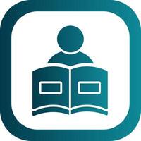 Reading Book Glyph Gradient Corner Icon vector