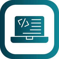 Programming Glyph Gradient Corner Icon vector