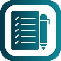 Task List Glyph Gradient Corner Icon vector