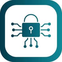 Cyber Security Glyph Gradient Corner Icon vector