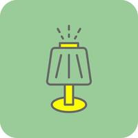 Table Lamp Glyph Gradient Corner Icon vector
