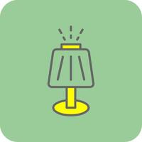 Table Lamp Glyph Gradient Corner Icon vector