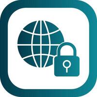 Internet Security Glyph Gradient Corner Icon vector