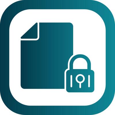 Encrypted Data Glyph Gradient Corner Icon