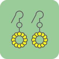 Earrings Glyph Gradient Corner Icon vector