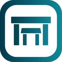 Tables Glyph Gradient Corner Icon vector