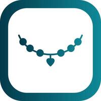 Necklace Glyph Gradient Corner Icon vector