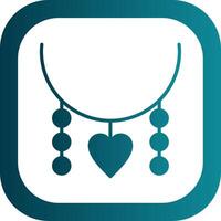 Necklace Glyph Gradient Corner Icon vector