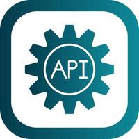 Api Glyph Gradient Corner Icon vector