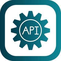 Api Glyph Gradient Corner Icon vector