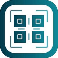 Qr Code Glyph Gradient Corner Icon vector