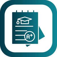 Assignment Glyph Gradient Corner Icon vector