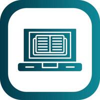 Ebook Glyph Gradient Corner Icon vector