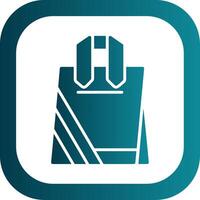 Tote Bag Glyph Gradient Corner Icon vector