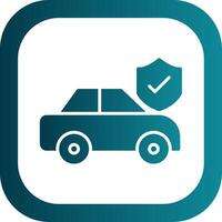 Car Insurance Glyph Gradient Corner Icon vector