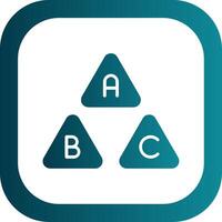 Abc Glyph Gradient Corner Icon vector