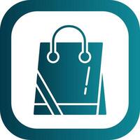 Shopping Bag Glyph Gradient Corner Icon vector