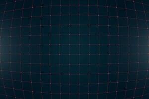VR HUD futuristic interface voluminous square grid. Line and dot head up display red pattern. Digital UI screen convex mesh. GUI digital hi tech visor backdrop template. FUI Sci Fi dashboard display vector
