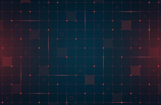 VR HUD futuristic interface grid. Digital UI screen mesh pattern. GUI hi tech visor backdrop design template. Spaceship head up display red lines and particles on dark background. FUI Sci Fi dashboard
