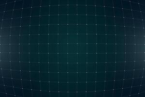 VR HUD futuristic interface voluminous grid. Line and dot head up display green square pattern. Digital UI screen mesh. GUI digital hi tech visor backdrop template. FUI Sci Fi dashboard display. Eps vector
